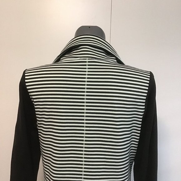 Lululemon Daily Yoga Jacket Classic Stripe Mint Moment Black/Black Size 10 - Picture 5 of 15